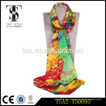 Fabrik Preis blenden Farbe elegante Digitaldruck Seide Schal für den täglichen Gebrauch